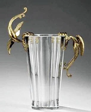 Baccarat Crystal and Bronze Vase